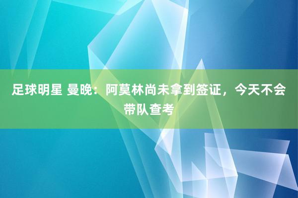 足球明星 曼晚：阿莫林尚未拿到签证，今天不会带队查考