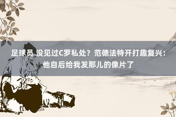 足球员 没见过C罗私处？范德法特开打趣复兴：他自后给我发那儿的像片了